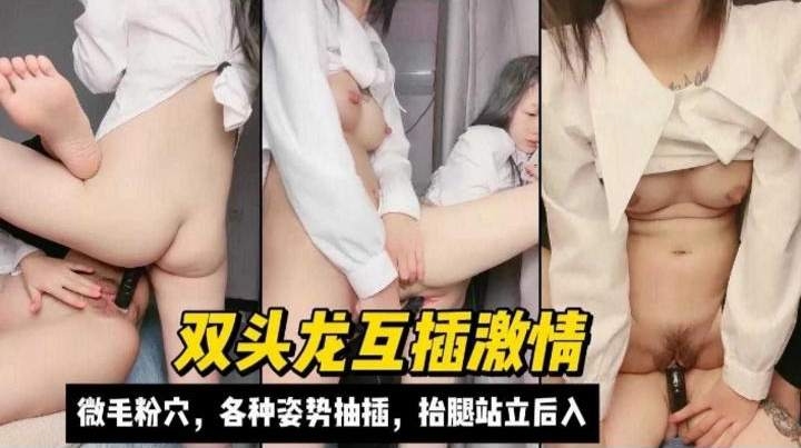 双头龙互插各种姿势抽插抬腿站立后入